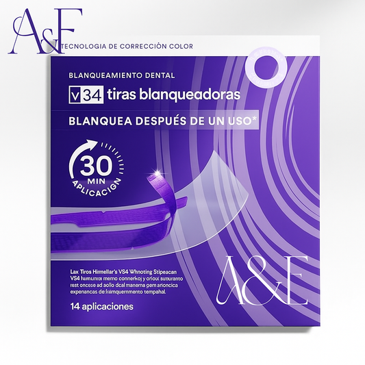 Tiras blanqueadoras avanzadas de doble acción SmileV34™