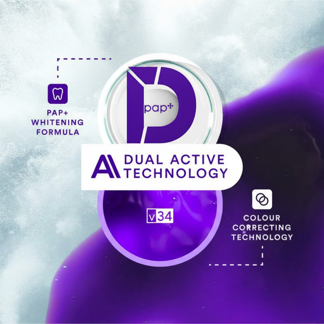 SmileV34™ Dual-Action Teeth Whitening Strips.
